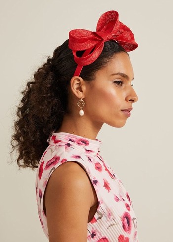 Phase Eight Bow Twist Hats Red Canada | JLTUDF-762